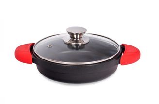 Valira Shallow Casserole Pan with Lid Aire Black ⌀ 20 cm