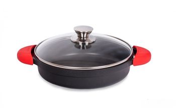 Valira Shallow Casserole Pan with Lid Aire Black ⌀ 24 cm