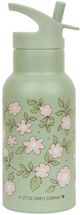 A Little Lovely Company Drinking Bottle / Water Bottle - Stainless Steel - Green Blossoms