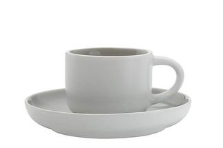 Maxwell & Williams Espresso Cup and Saucer Tint Light Grey 100 ml