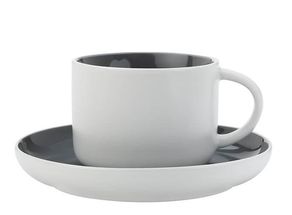 Maxwell &amp; Williams Cup and Saucer Tint Dark Grey 250 ml