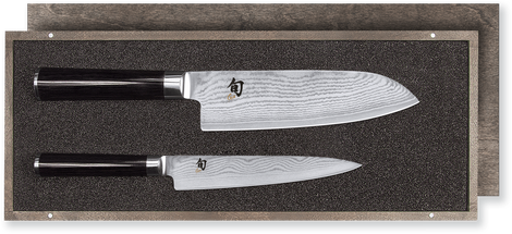 Kai Knife Set Shun Classic (Universal Knife + Santoku Knife) 2-piece - DMS-230