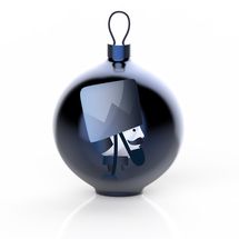 Alessi Christmas Bauble Blue Christmas - Soldatino - AAA07/5 - by Antonio Arico