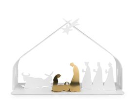 Alessi Nativity Scene Bark White - BM09 W - 10 cm - by Michel Boucquillon &amp; Donia Maaoui