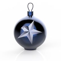 Alessi Christmas Bauble Blue Christmas - Stella - AAA07/1 - by Antonio Arico