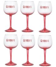 Gordon's Gin Tonic Glasses Pink - 6 Pieces