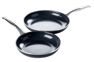 GreenPan Frying Pan Set Brussels - Black - ø 24 + 28 cm - ceramic non-stick coating