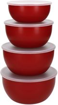 KitchenAid Mixing Bowl / Batter Bowl Core Emperor Red - with lids - 4 Pieces