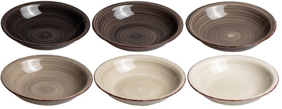 Cookinglife Deep Plates Vintage Loft ø 21 cm - 6 Pieces