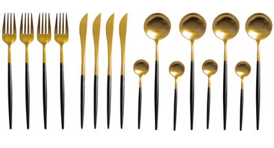 Jay Hill 16-Piece Cutlery Set Gold Black