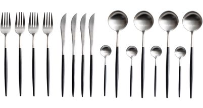Jay Hill Cutlery Set Stainless Steel / Black - 16-Piece