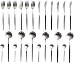 Jay Hill Cutlery Set Stainless Steel / Black - 24-Piece