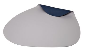 Jay Hill Placemat Leather - Light Grey / Blue - Organic - Double-sided - 44 x 37 cm