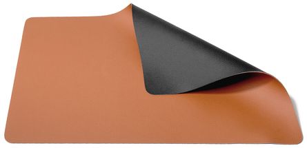 Jay Hill Placemat - Vegan leather - Cognac / Black - double-sided - 46 x 33 cm