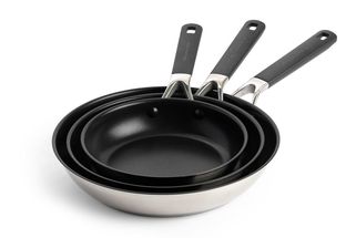 KitchenAid Frying Pan Set Classic Stainless Steel ø 20, 24 and 28 cm - Ceramic non-stick coating