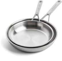 KitchenAid Frying Pan Set Multi-Ply Stainless Steel - ø  20 and 28 cm - Without Non-stick Coating