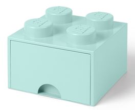 LEGO® Storage Box With Drawer Azure Blue 25 x 25 x 18 cm