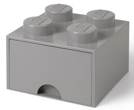 LEGO® Storage Box With Drawer Grey 25 x 25 x 18 cm