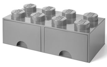 LEGO® Storage Box With Drawers Grey 50 x 25 x 18 cm