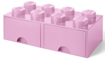 LEGO® Storage Box With Drawers Light Pink 50 x 25 x 18 cm