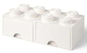 LEGO® Storage Box With Drawers White 50 x 25 x 18 cm