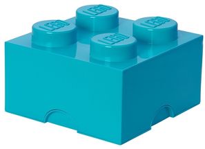 LEGO® Storage Box Turquoise 25 x 25 x 18 cm