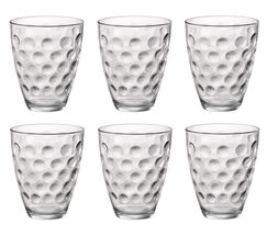 Bormioli Glasses Dots Transparent 250 ml - Set of 6