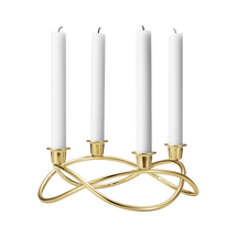 Georg Jensen Maria Berntsen candlestick for 4 candles - gold