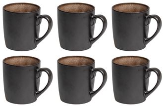 Studio Tavola Coffee Mug Dark Brown 350 ml - Set of 6