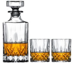 Jay Hill Whiskey Set (decanter &amp; whiskey Glasses) Moray - 3-Piece
