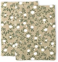 A Little Lovely Company Hydrophilic Cloth - Blossom - Dark Sage - 2 Pieces