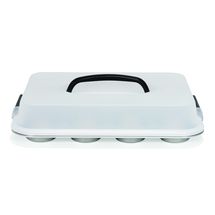 Patisse Muffin Tray Silver Top with lid 12 Cup
