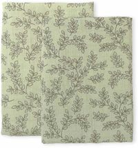 A Little Lovely Company Hydrophilic Cloth - Leaves - Sage - 2 Pieces