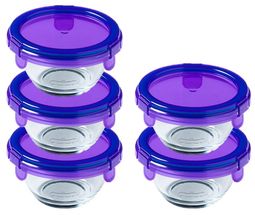 Pyrex Oven Dishes - with lid - My First Pyrex Purple - 200 ml - 5-Piece 