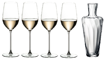 Riedel Riesling/Zinfandel Wine Glasses + Mosel Veritas Decanter