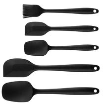 Sareva Spatula Set (2 spatulas, 2 pan scrapers &amp; basting brush) - Silicone