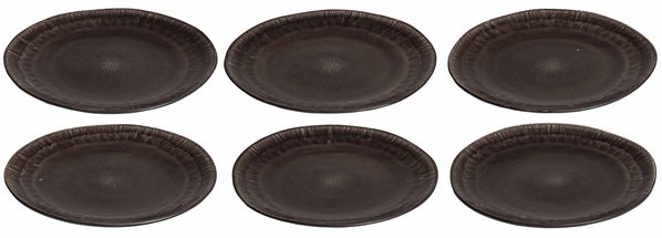 Studio Tavola Dinner Plates Dark Brown Ø 27 cm - Set of 6
