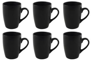 Tea Mugs Black Tie 340 ml - Set of 6