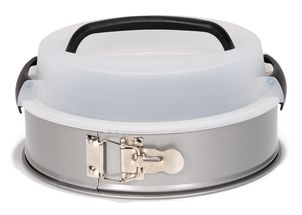 Patisse Cake Tin Silver Top with Carrier Lid 24 cm