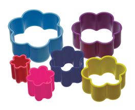 Colourworks Brights Flower Cookie Cutters - 6-piece set 