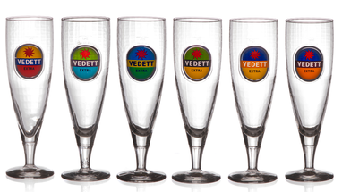 Vedett Beer Glasses on Foot Extra 330 ml - 6 Pieces