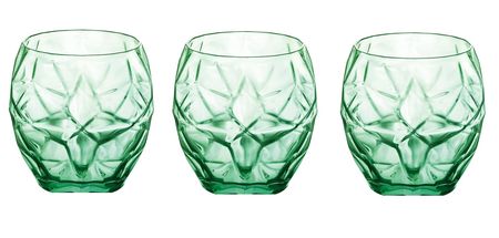 Bormioli Glasses Oriente Green 400 ml - Set of 3