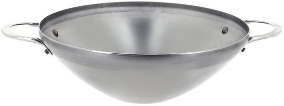 The Buyer Wok Pan - with 2 handles - Mineral B Element - ø 28 cm - Without non-stick coating