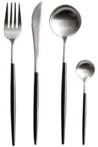 Jay Hill Cutlery Set Stainless Steel / Black - 4-Piece