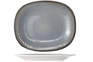 Cosy &amp; Trendy Dinner Plate Fez Blue Oval 24 x 31 cm