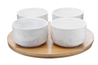 Cosy &amp; Trendy Dip Bowls Set Marble Grey 5-Piece