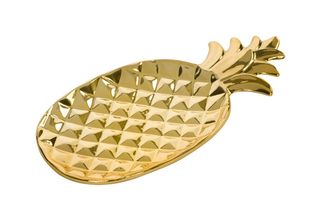 Cosy &amp; Trendy Serving Plate Pineapple Gold 22.5x12.5 cm