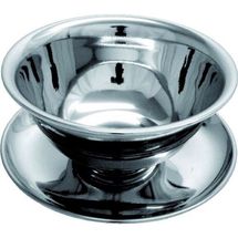 Soup Bowls with Fixed Saucer Stainless Steel Ø12 cm / 350 ml