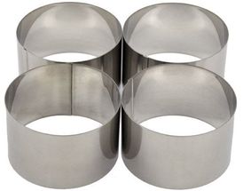 Cosy & Trendy Crumpet Rings Stainless Steel 9 cm - Set of 4