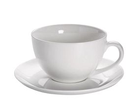 Maxwell &amp; Williams Tea Cup and Saucer White Basics Round 45 cl